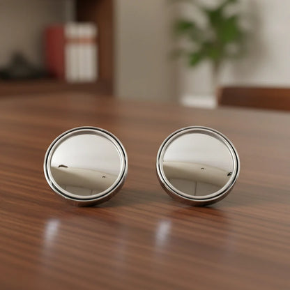 Car Blind-spot Side Mirror Silver Frame - (2 Pc  Set)