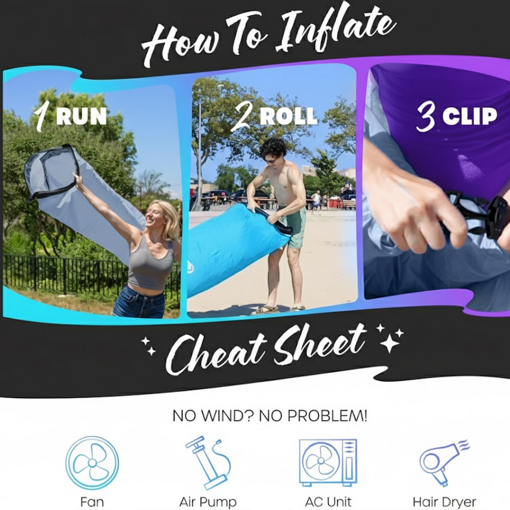  Portable Camping Inflatable Lounger Sofa - lifestyle